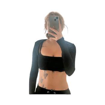 Crop top with long sleeves