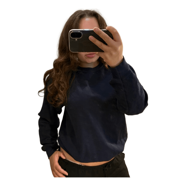 Navy blue crewneck sweatshirt
