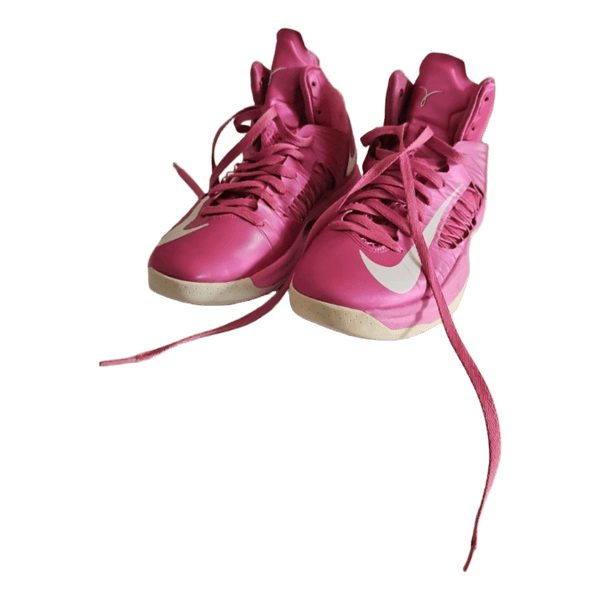 Pink Nike high-top sneakers
