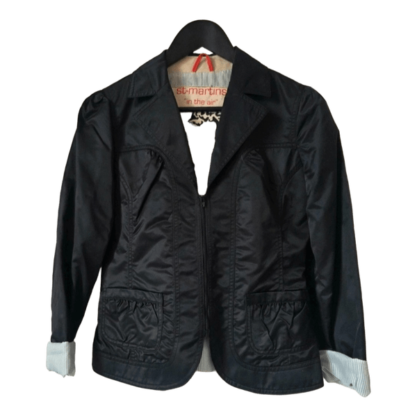 St- Martins In the Air Black Tailored Jacket with Angel Lining Size S