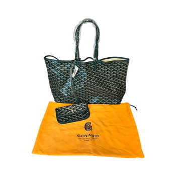 Green patterned tote bag