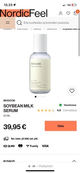 Mixsoon soijapapu seerumi