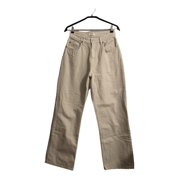 Beige straight leg jeans