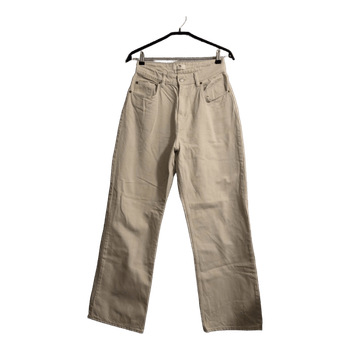 Beige straight leg jeans