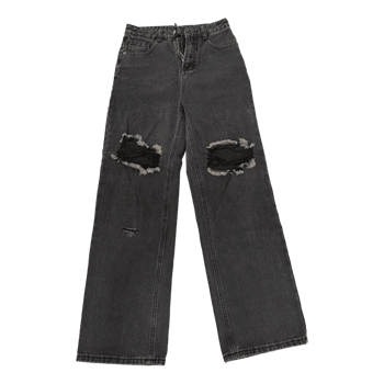 Grey distressed jeans