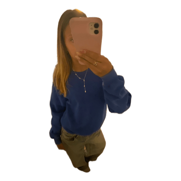 Blå Fruit of the Loom sweatshirt