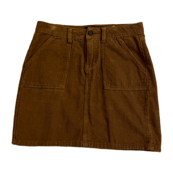 Brown corduroy mini skirt