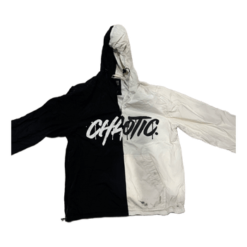 Black and white windbreaker