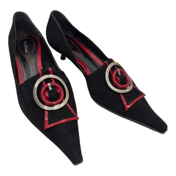 Baldinini leather kitten heel pumps, made in Italy