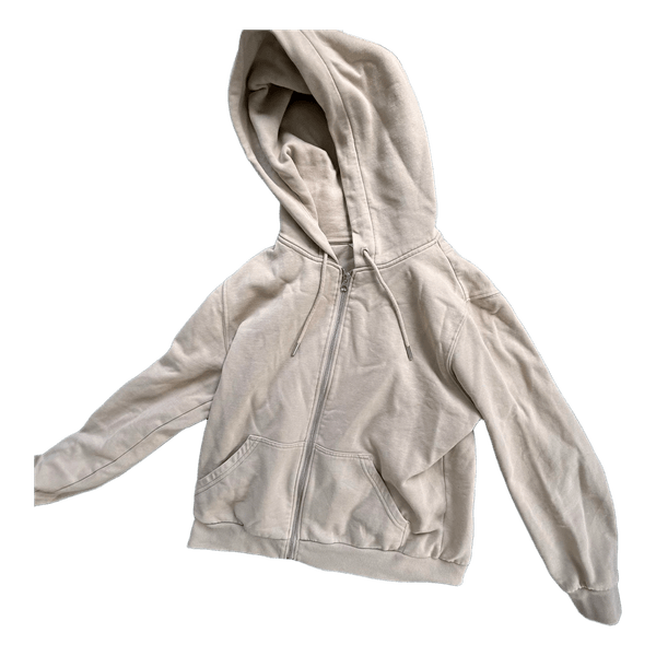 Beige zip-up hoodie