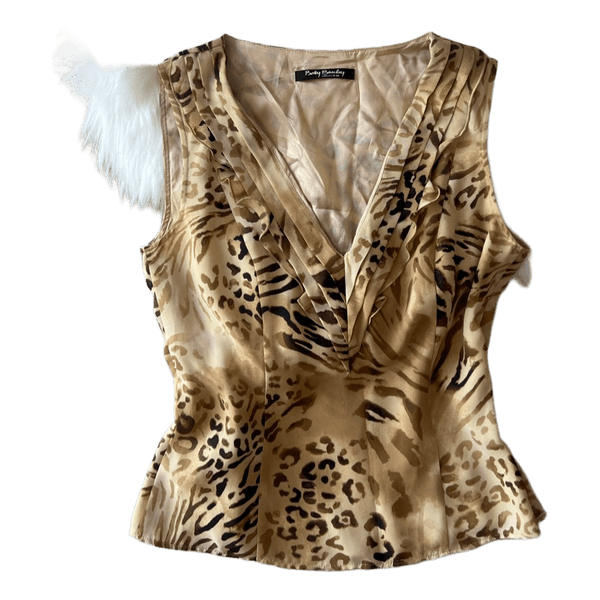 Animal print sleeveless top
