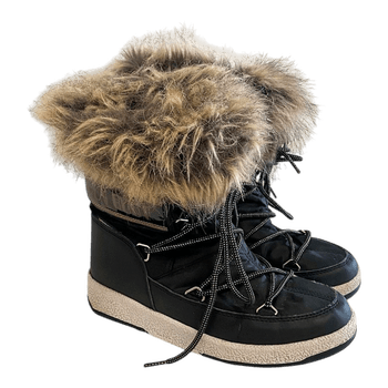 Moon Boot Kids Faux Fur Snow Boots Black EU 36 23cm Winter Shoes