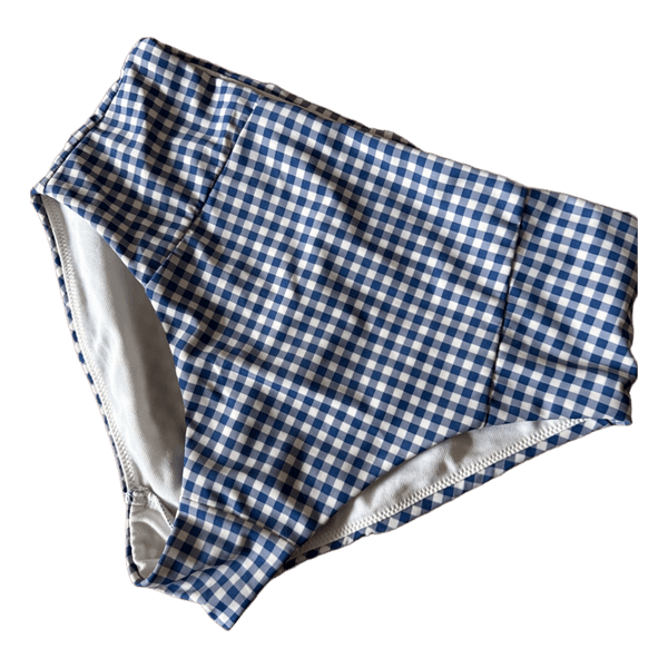 Blue gingham bikini bottoms