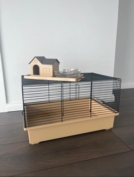 Hamster cage with accessories