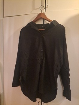 Musta Lindex pellava viskoosi pusero