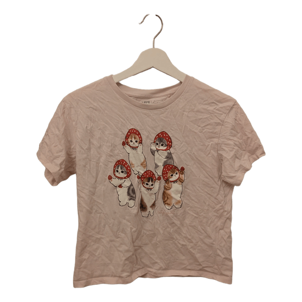 Uniqlo mofusand pink t-shirt