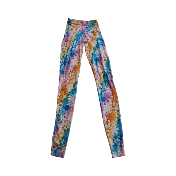 Moniväriset jooga trikoo-leggings