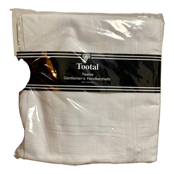 Tootal white cotton handkerchiefs