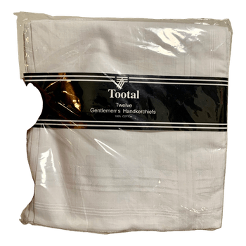 Tootal white cotton handkerchiefs