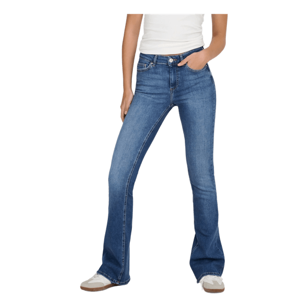 Mørkeblå flared fit jeans