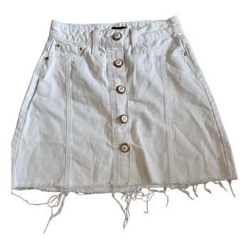 White denim skirt