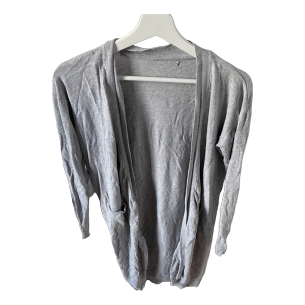 Grå lang cardigan