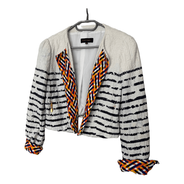 Escada striped textured jacket