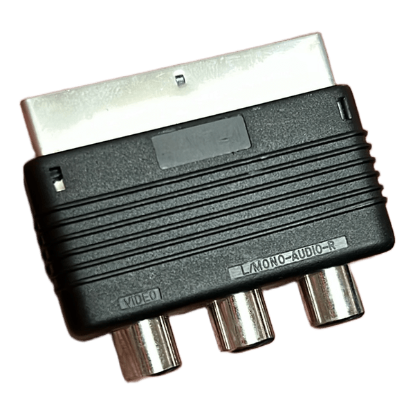 SCART → 3 RCA (AV) adapteris su IN/OUT jungikliu