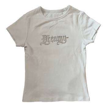White Dreamy graphic t-shirt