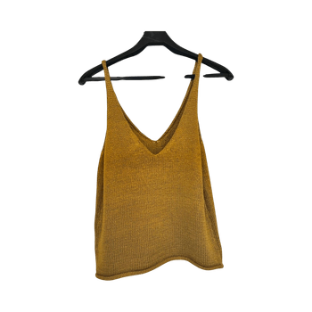 Mustard yellow knit tank top