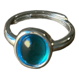 Blue stone silver ring