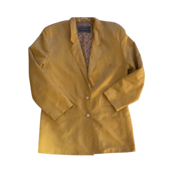 Keltainen pitkä bleiseri