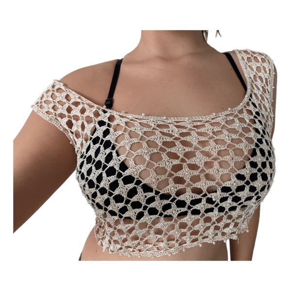 Bikini coverup with pearls