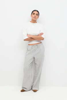 Linen blend trousers