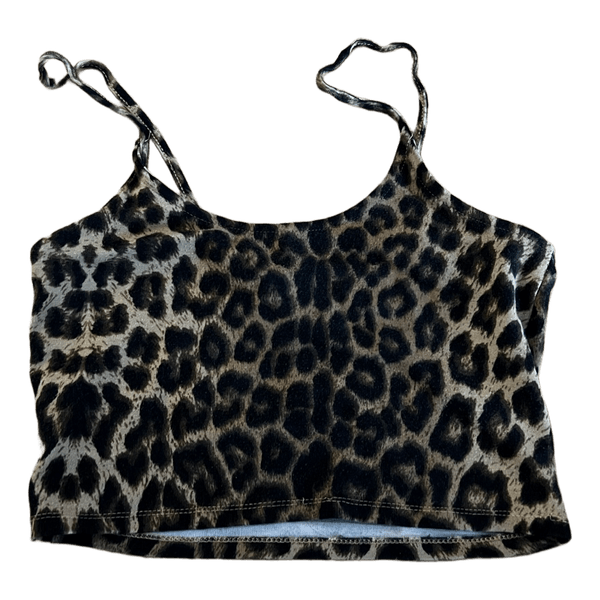 Leopard mustriga topp