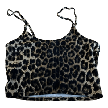 Leopard mustriga topp