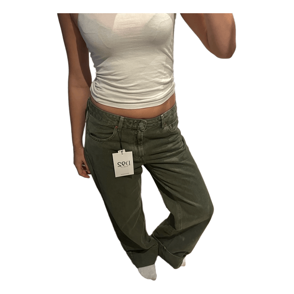 Grønne wide leg jeans