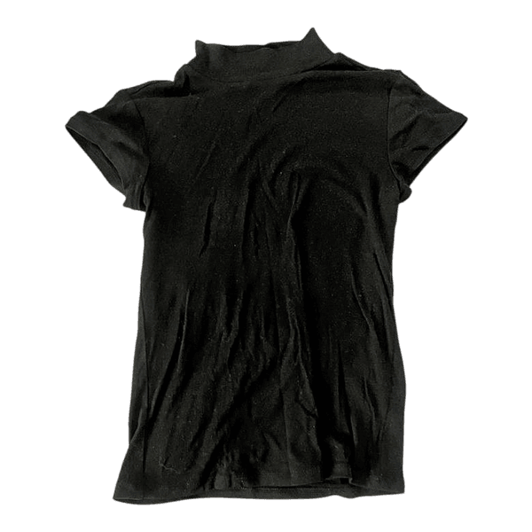 Black wool blend top