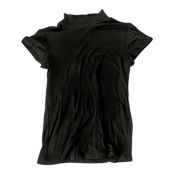 Black wool blend top