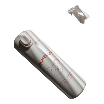 Bear print thermos bottle