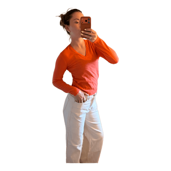 Orange merino sweater