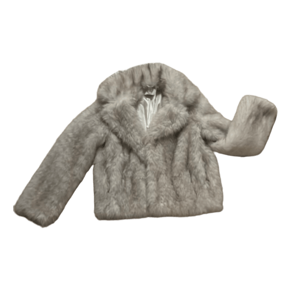 Beige faux fur jacket