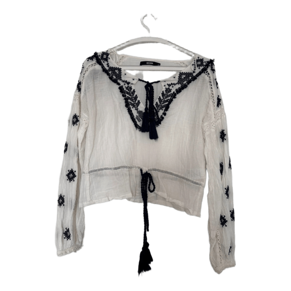 White embroidered blouse