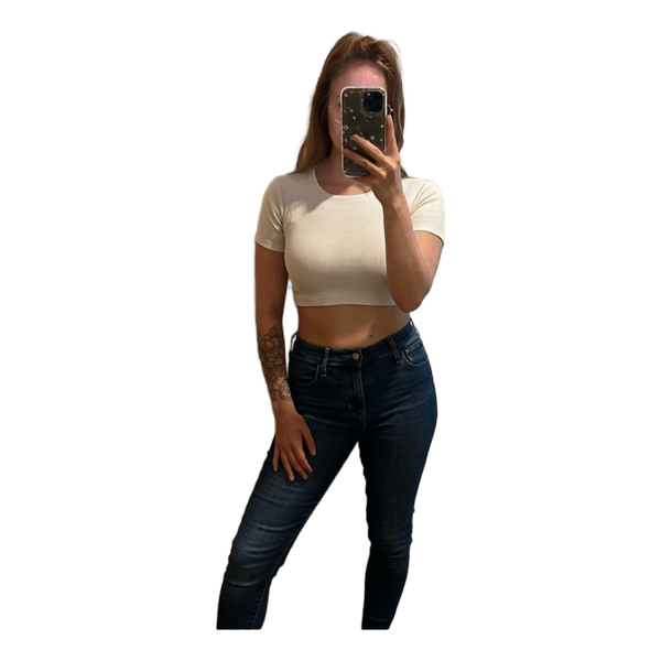 White crop top