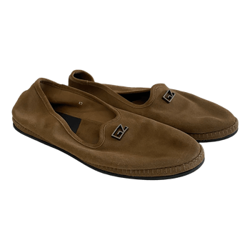 Giuseppe Zanotti Suede Slip On Loafers Men EU42 US9.5 Tan Luxury Made In Italy