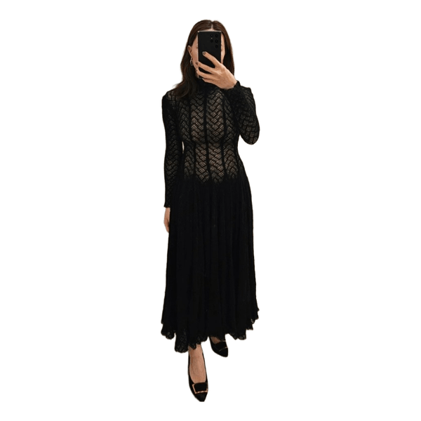 Black lace dress