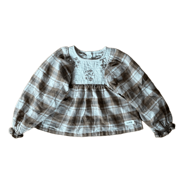 Newbie plaid long sleeve top