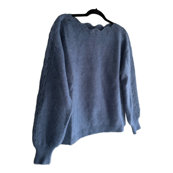 Sézane Stacy Jumper Blue Wool & Alpaca Blend Size L
