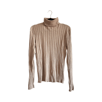 Miesten beige turtle neck neule