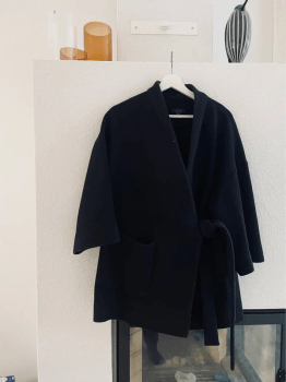 Wool wrap coat